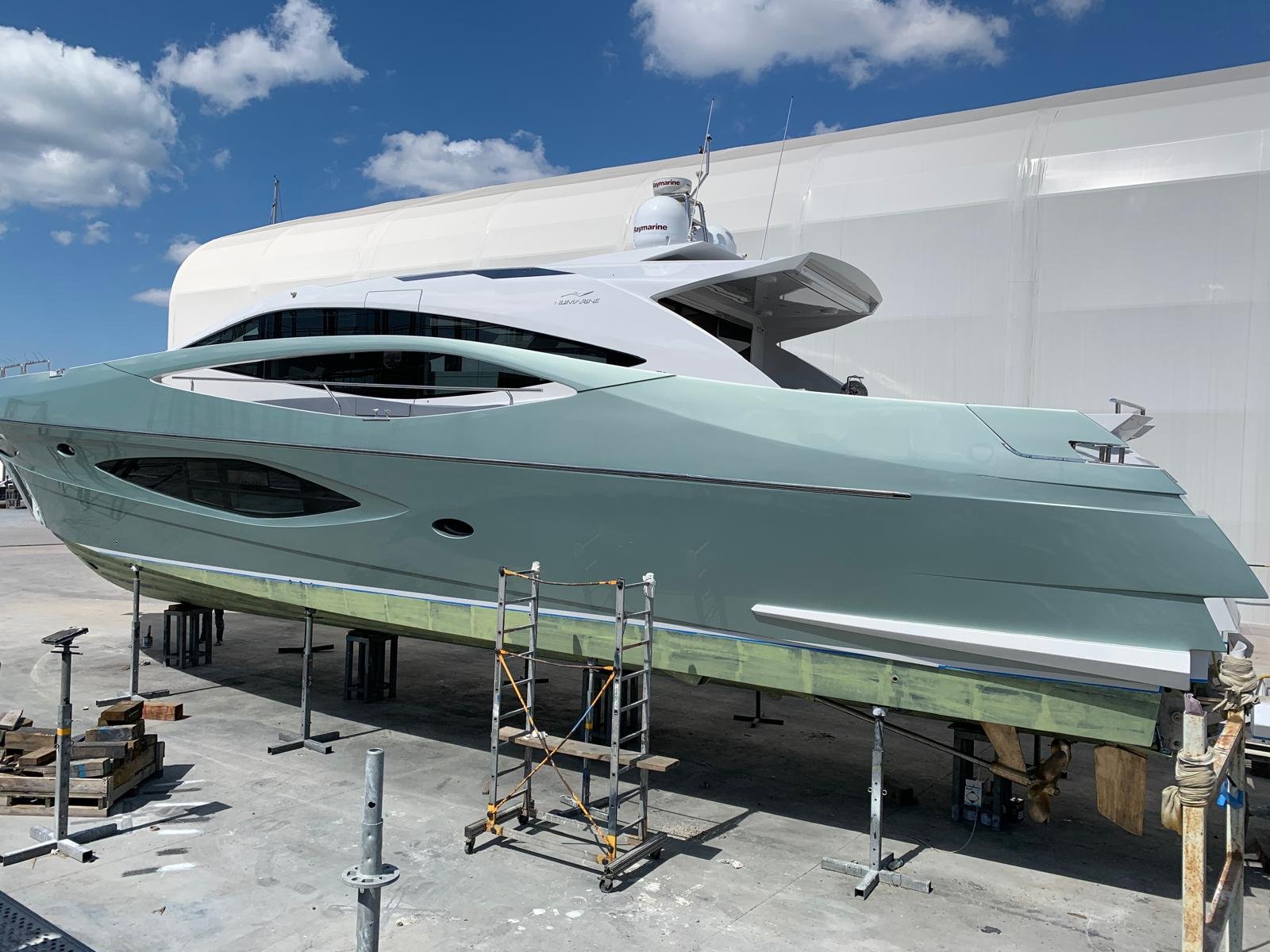 a boat prepared for painting